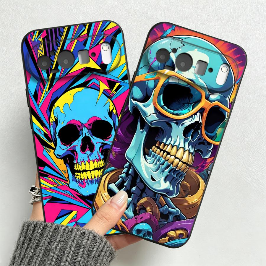 Phone Cases Google Pixel 7 - 네온 팝아트 해골 케이스 (구글 픽셀
