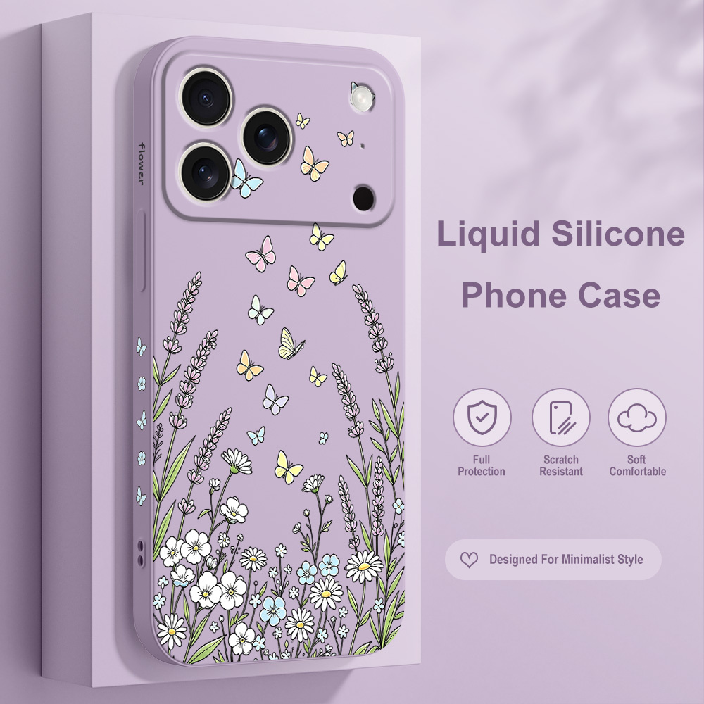Silicone Liquid Case - 잔디나비 디자인 아이폰 17 17E 에어