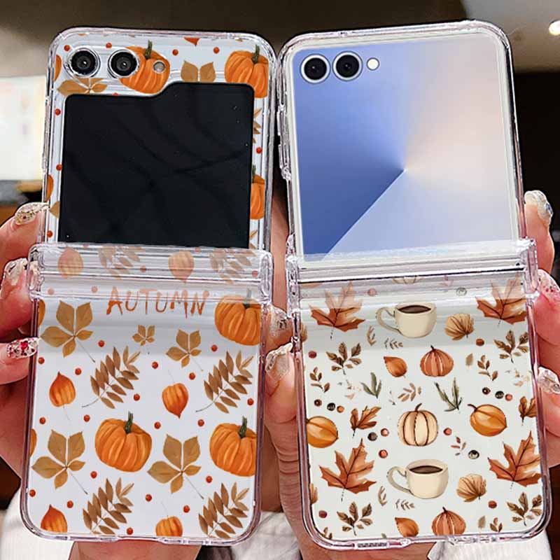 Phone Cases Z Flip 5 - 가을 단풍잎 패턴 폰 케이스 삼성