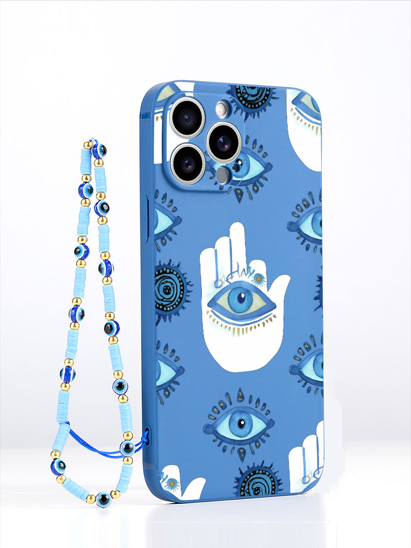 Silicone Liquid Case - 럭셔리 리퀴드 실리콘 블루 이블 아이