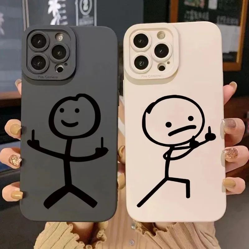 Phone Cases Protective - 귀여운 만화 매치맨 무광 실리콘 폰