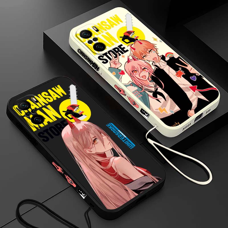 Silicone Liquid Case - 애니메이션 체인소맨 파워 덴지 커버 샤오미