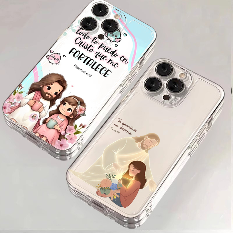 Phone Cases Xiaomi 14 - 만화 예수와 나 성경 구절 프린트