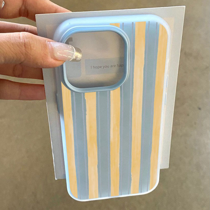 Phone Cases Yellow - 세련된 노란색 스트라이프 폰 케이스 (삼성