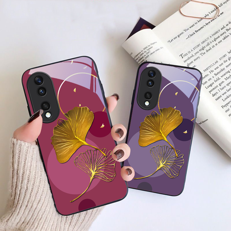 Phone Cases Yellow - 순수한 노란색 은행잎 무늬 포 아너