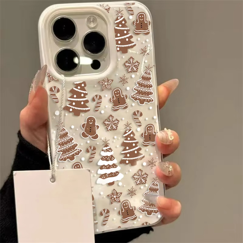 Phone Cases Protective - 크리스마스 트리 눈송이 실리콘 폰 케이스