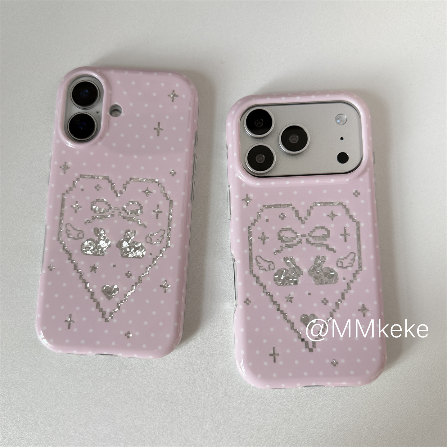Phone Cases Girly - 한국풍 핑크 스위트 걸 토끼 반짝이는