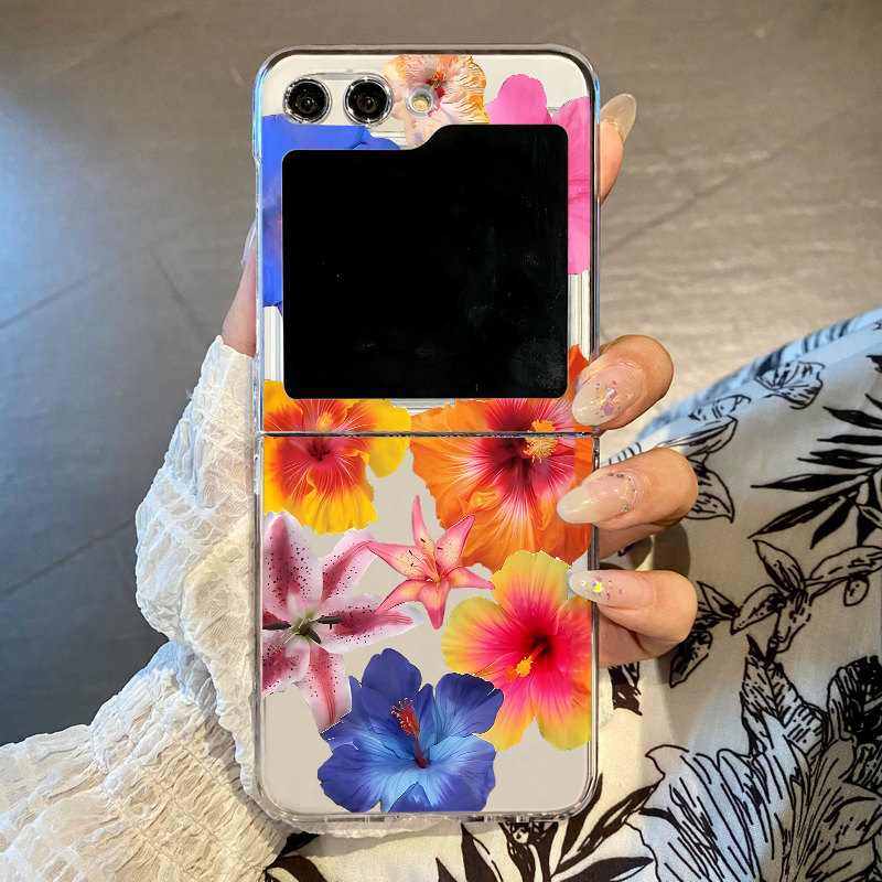 Phone Cases Z Flip 5 - 실감나는 꽃무늬 프린트 폰 케이스 (삼성