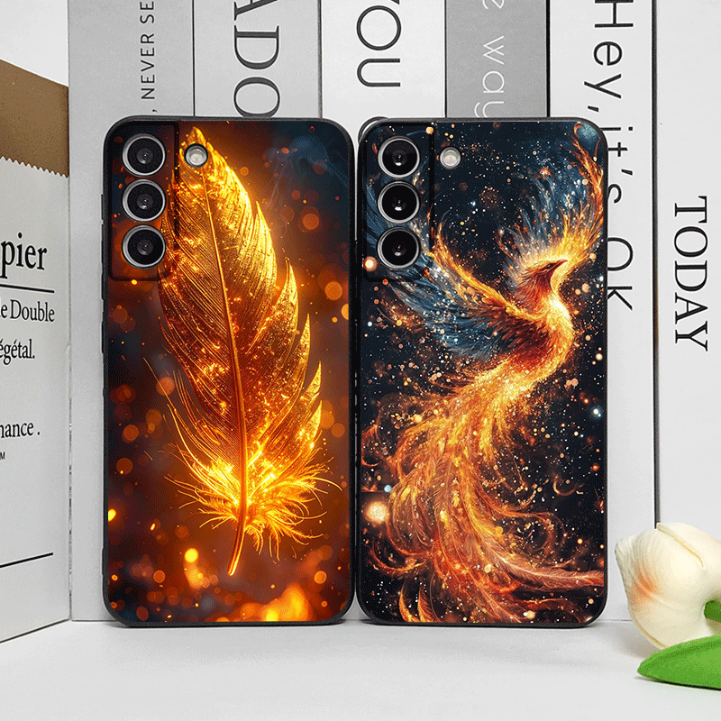 Phone Cases Google Pixel 7 - 럭셔리 피닉스 불 깃털 패턴 폰