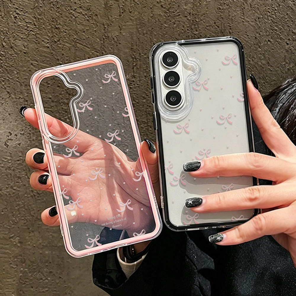Phone Cases Quality - 귀여운 핑크 리본 소프트 폰 케이스