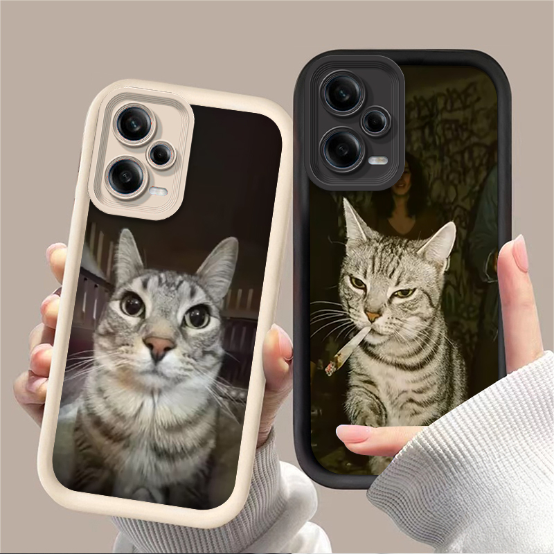Phone Cases Xiaomi 14 - 트렌디한 고양이 흡연자 디자인 샤오미 레드미