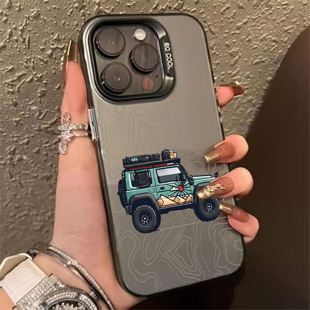 Phone Cases Protective - 심플 자동차 패턴 폰 케이스 아이폰