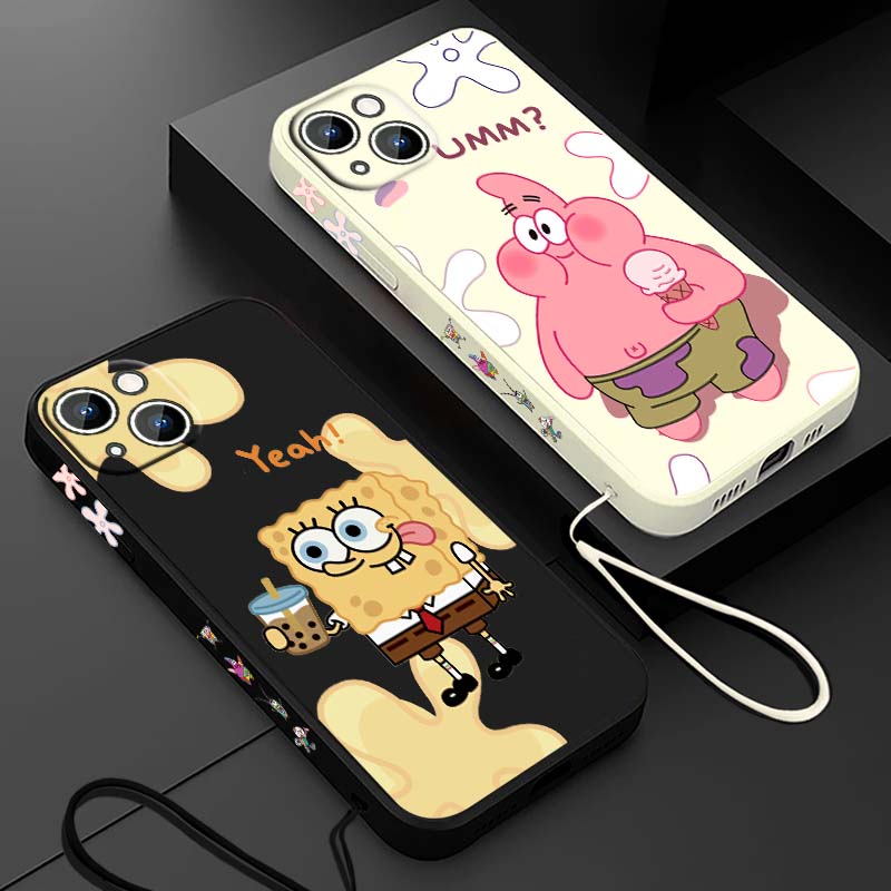 Silicone Liquid Case - 재미있는 스폰지밥 스퀘어팬츠 애플 아이폰 17