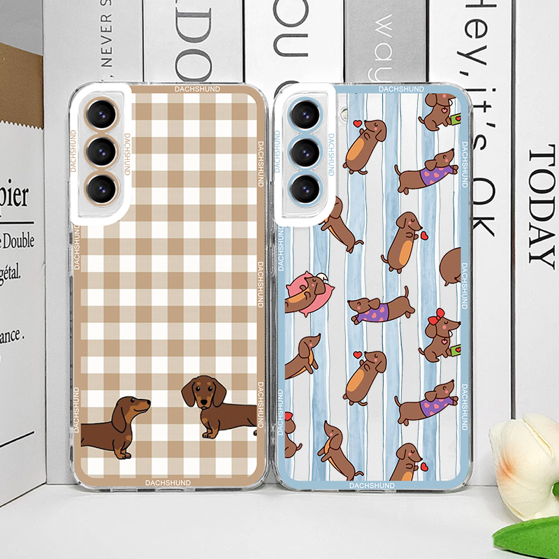 Phone Cases Galaxy S26 - 귀여운 닥스훈트 강아지 무늬 프린트 소프트