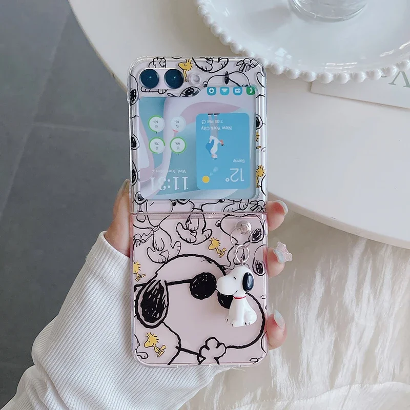 Phone Cases Z Flip 5 - 귀여운 만화 스누피 찰리 브라운 피넛츠