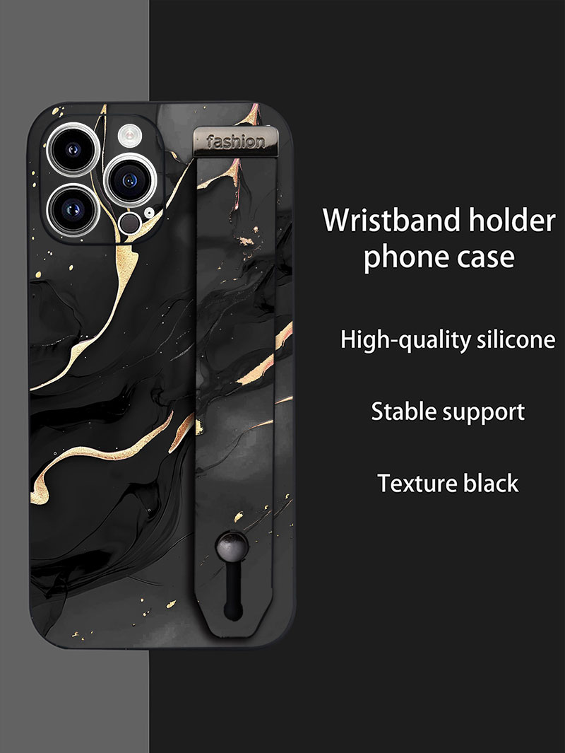 Silicone Liquid Case - 럭셔리 리퀴드 실리콘 대리석 패턴 손목