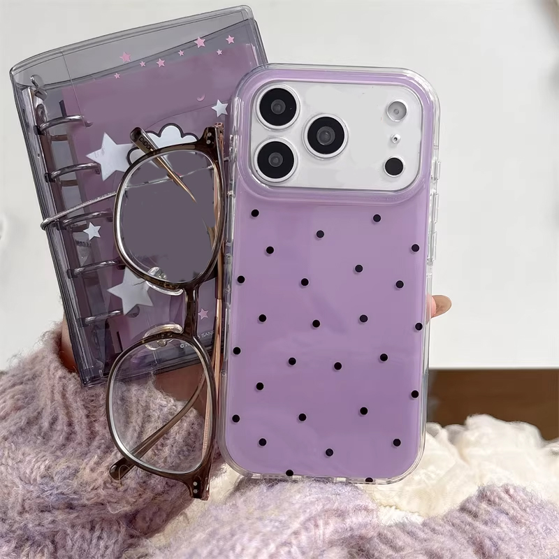 한국 인스타걸 심플 퍼플 물방울 무늬 만화 귀여운 폰  - Phone Cases Girly 리뷰 및 가격