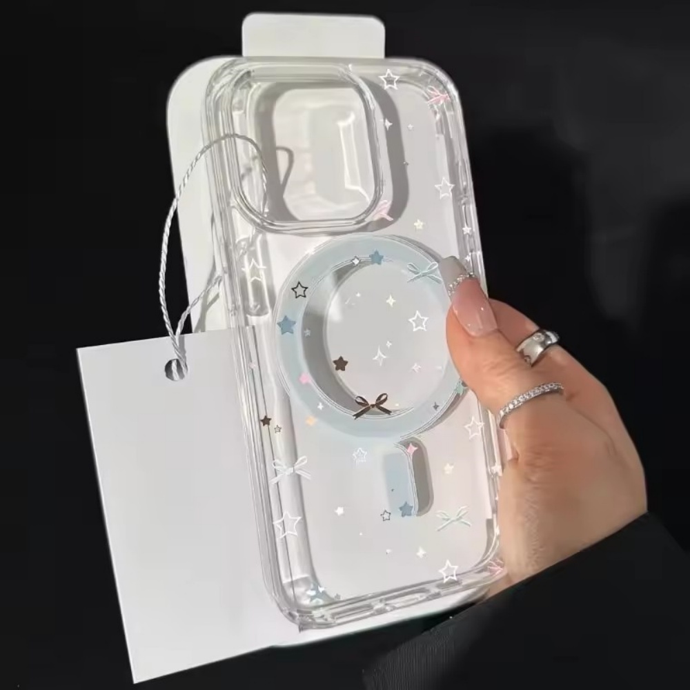 스타 보우 프린트 투명 폰 케이스 (아이폰 18, 17 - Phone Cases With Magsafe 리뷰 및 가격