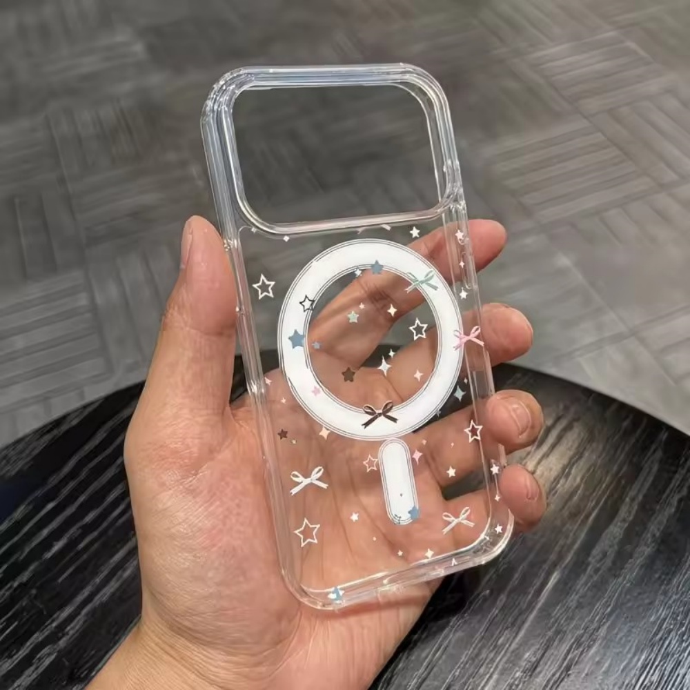 스타 보우 프린트 투명 폰 케이스 (아이폰 18, 17 - Phone Cases With Magsafe 리뷰 및 가격