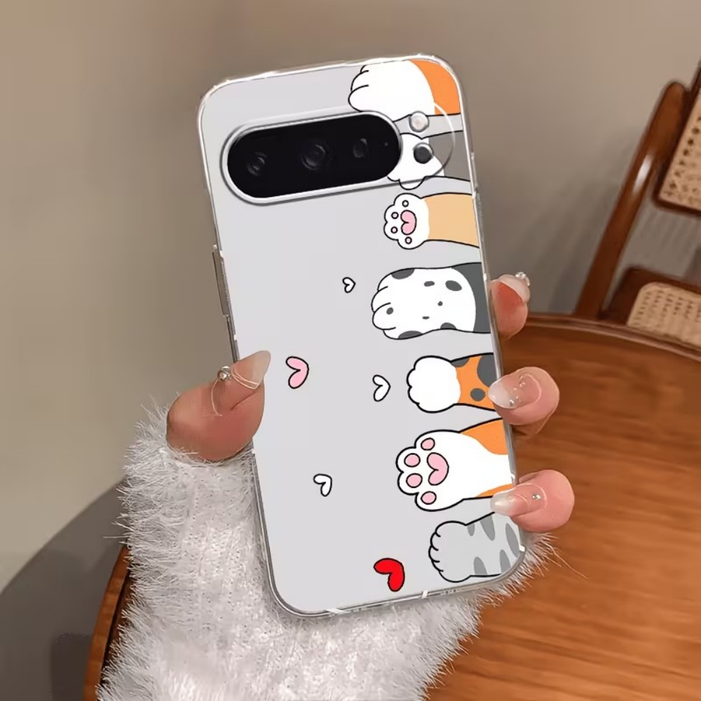 만화 고양이 발자국 크리스탈 투명 실리콘 폰 케이스 ( - Phone Cases Google Pixel 7 리뷰 및 가격