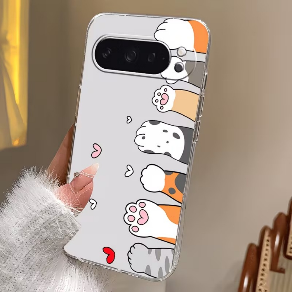 만화 고양이 발자국 크리스탈 투명 실리콘 폰 케이스 ( - Phone Cases Google Pixel 7 리뷰 및 가격