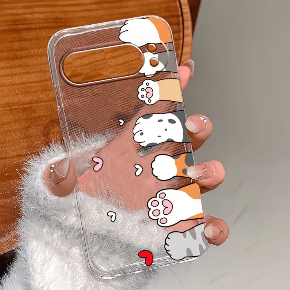 만화 고양이 발자국 크리스탈 투명 실리콘 폰 케이스 ( - Phone Cases Google Pixel 7 리뷰 및 가격