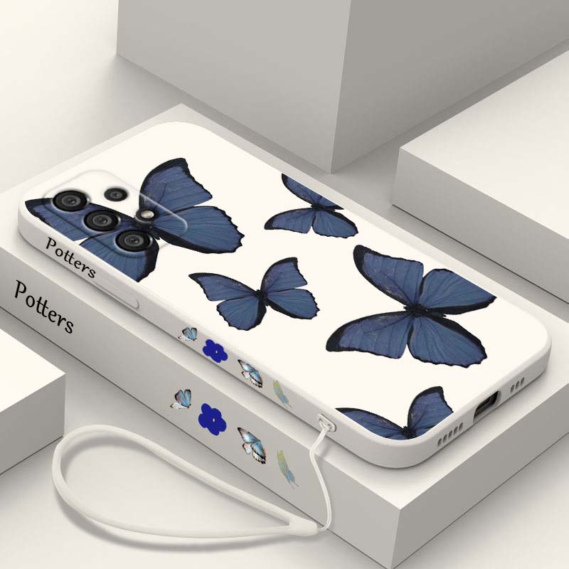 블루 버터플라이 패션 삼성 갤럭시 A73 A71 A55 - Silicone Liquid Case 리뷰 및 가격
