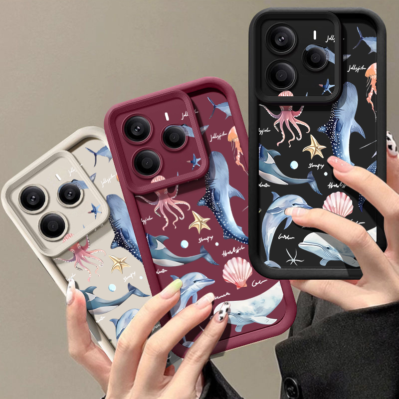 귀여운 돌고래 무늬 소프트 케이스 샤오미 레드미 노트  - Phone Cases Xiaomi 14 리뷰 및 가격