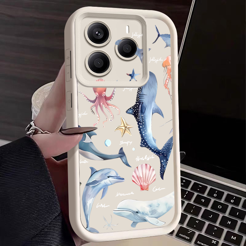 귀여운 돌고래 무늬 소프트 케이스 샤오미 레드미 노트  - Phone Cases Xiaomi 14 리뷰 및 가격