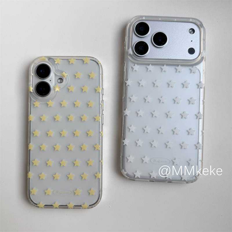 한국 인스 옐로우 & 화이트 스타즈 폰 케이스 아이폰  - Phone Cases Yellow 리뷰 및 가격