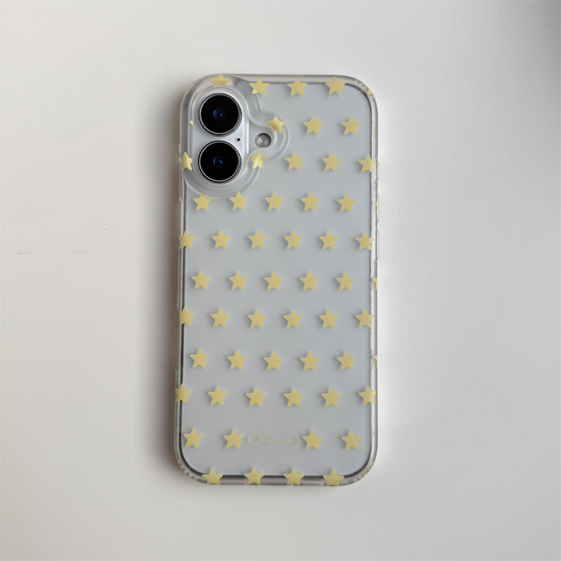 한국 인스 옐로우 & 화이트 스타즈 폰 케이스 아이폰  - Phone Cases Yellow 리뷰 및 가격