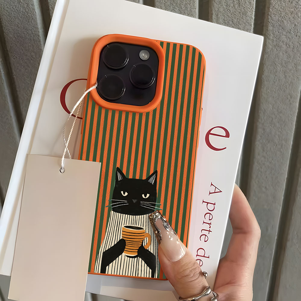 재미있는 커피 고양이 패턴 리치 디자인 아이폰 케이스  - Phone Cases Protective 리뷰 및 가격