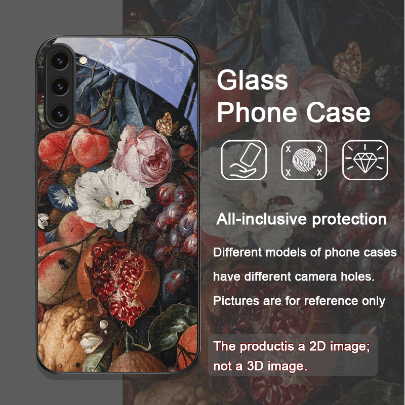 럭셔리 석류꽃 무늬 강화유리 폰 케이스 삼성 갤럭시 S - Phone Cases Samsung S25 리뷰 및 가격