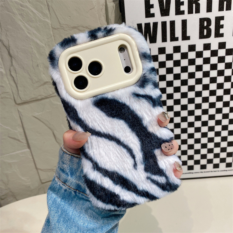 럭셔리 지브라 패턴 플러시 폰 케이스 (아이폰 17 에 - Phone Cases Protective 리뷰 및 가격