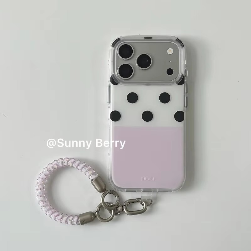 한국 스타일의 도트 패턴과 흰색, 분홍색이 조화된 Y2 - Phone Cases Yellow 리뷰 및 가격