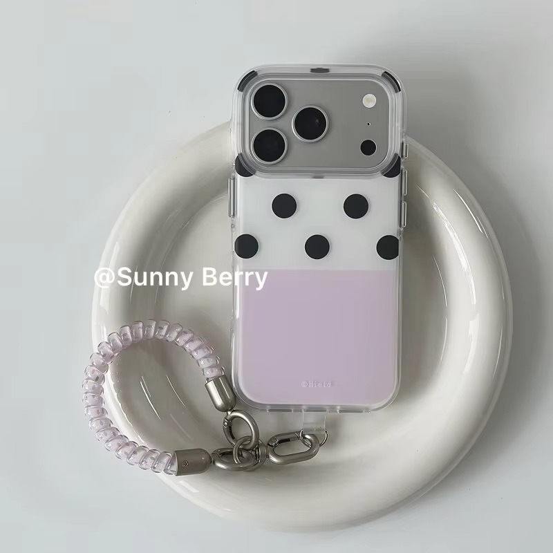한국 스타일의 도트 패턴과 흰색, 분홍색이 조화된 Y2 - Phone Cases Yellow 리뷰 및 가격