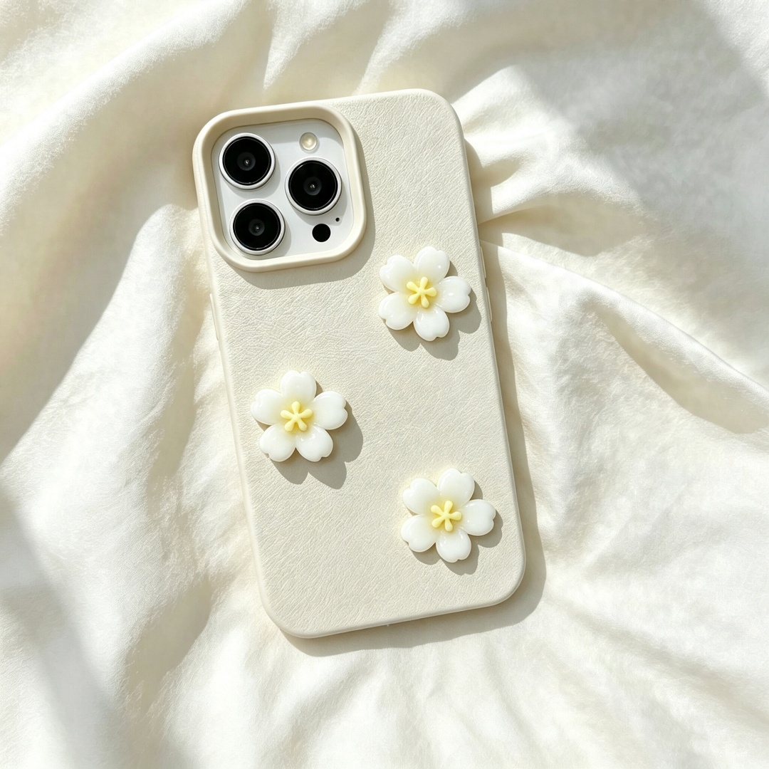 걸리쉬 3D 벚꽃 소프트 폰 케이스 아이폰 17 14  - Phone Cases Girly 리뷰 및 가격