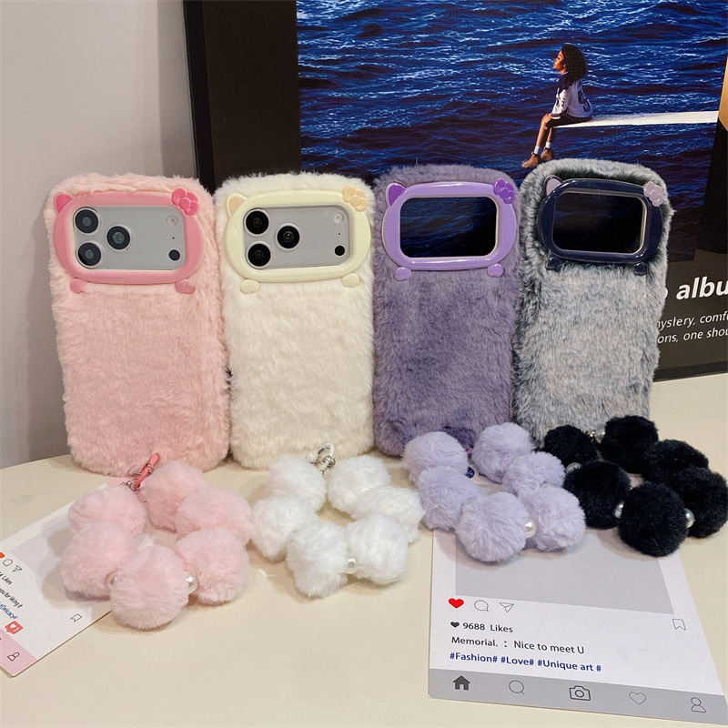 고급 솔리드 컬러 퍼리 플러시 폰 케이스 (아이폰 17 - Phone Cases Protective 리뷰 및 가격