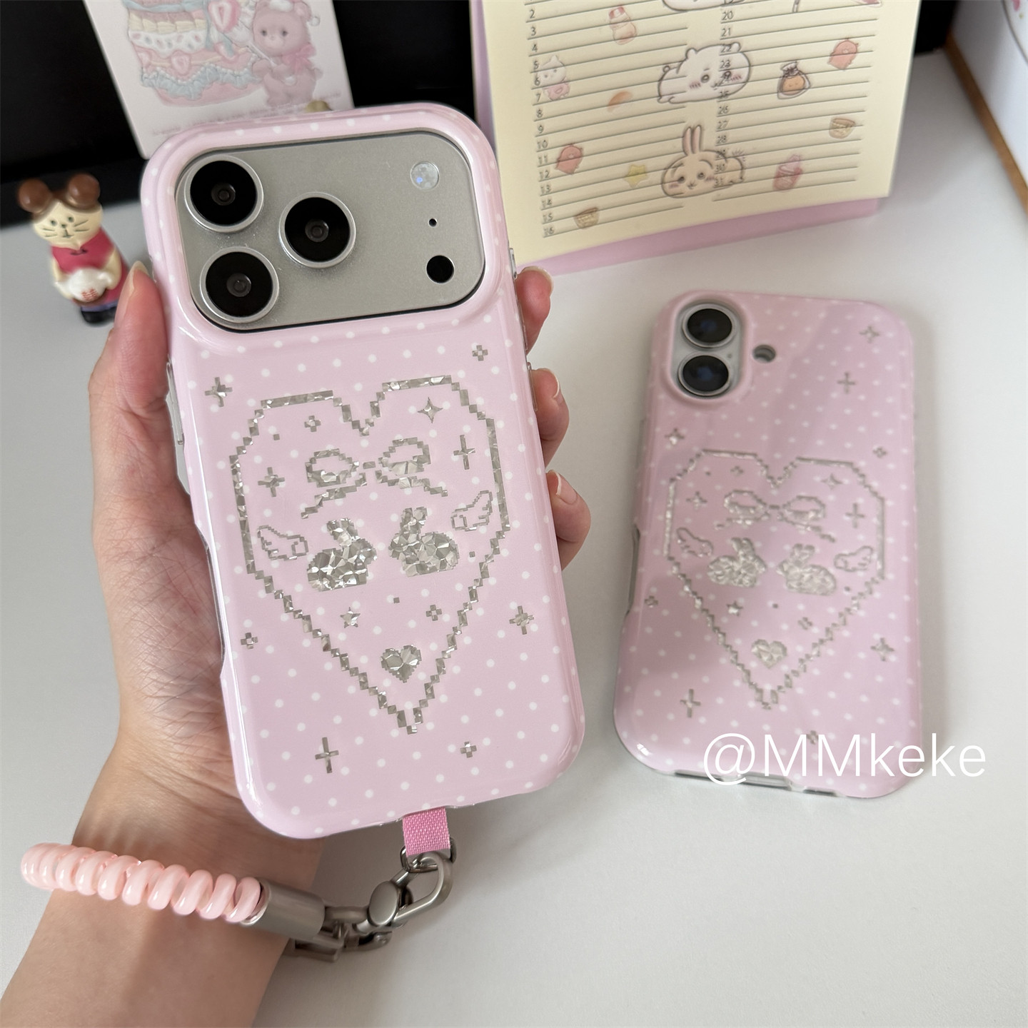 한국풍 핑크 스위트 걸 토끼 반짝이는 폰 케이스 아이폰 - Phone Cases Girly 리뷰 및 가격