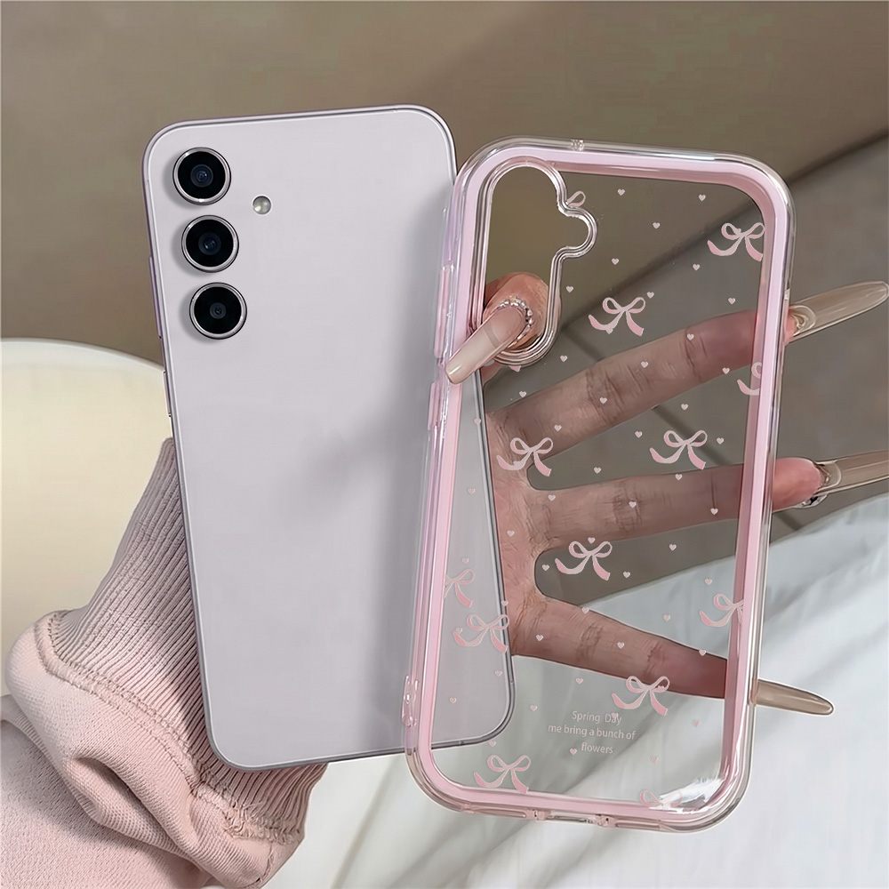 귀여운 핑크 리본 소프트 폰 케이스 삼성 A57 A17 - Phone Cases Quality 리뷰 및 가격