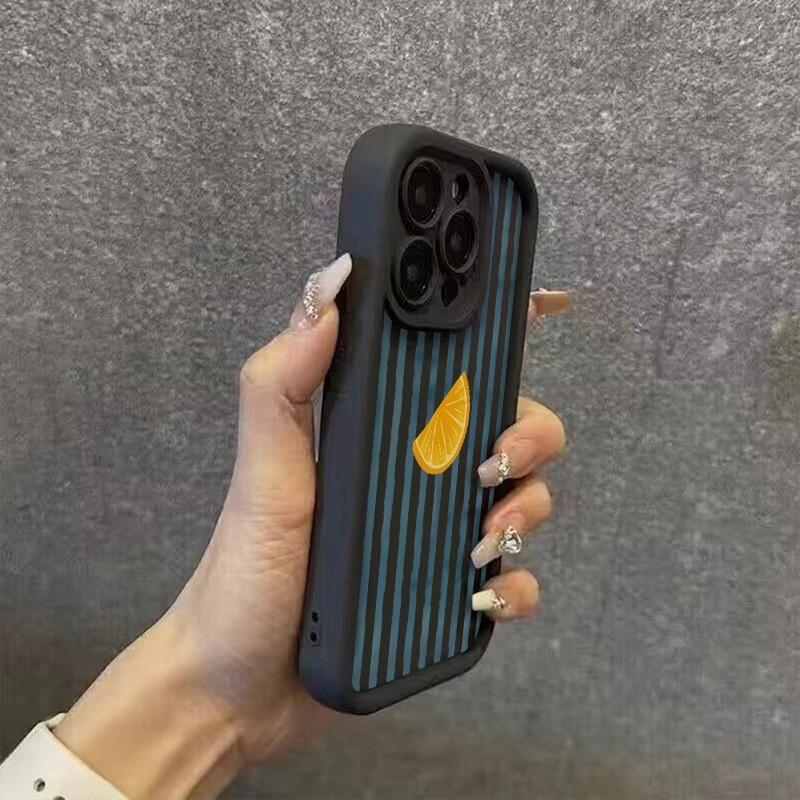 줄무늬 레몬 슬라이스 패턴 아이폰 17 16 15 14 - Phone Cases Protective 리뷰 및 가격