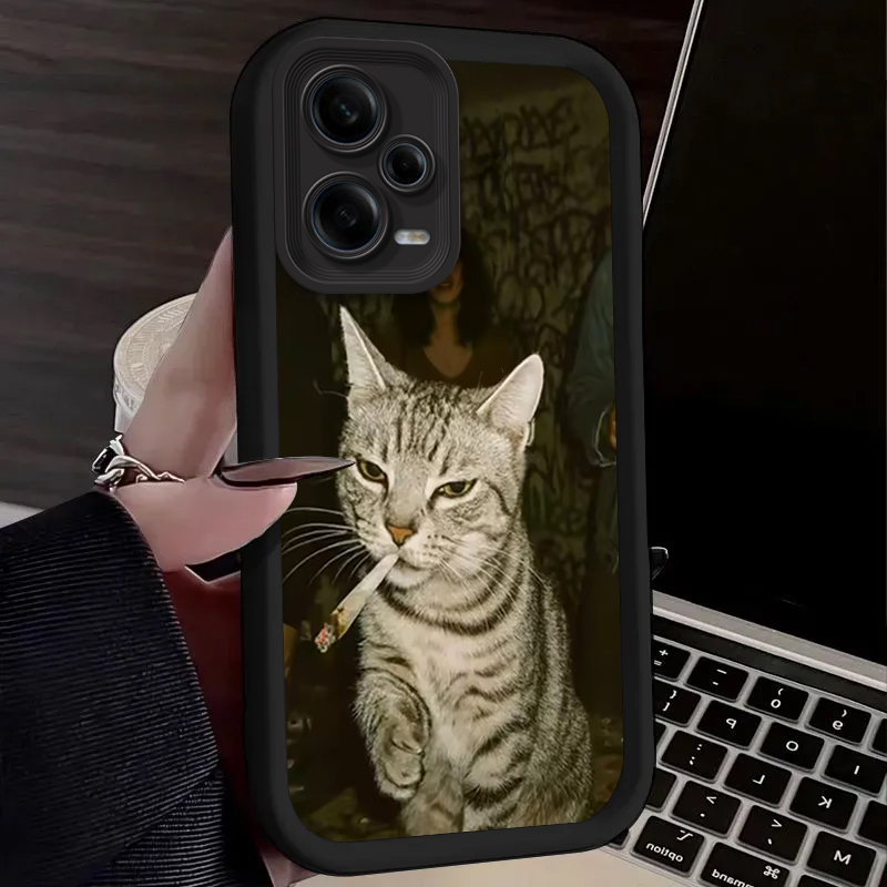 트렌디한 고양이 흡연자 디자인 샤오미 레드미 노트 14 - Phone Cases Xiaomi 14 리뷰 및 가격