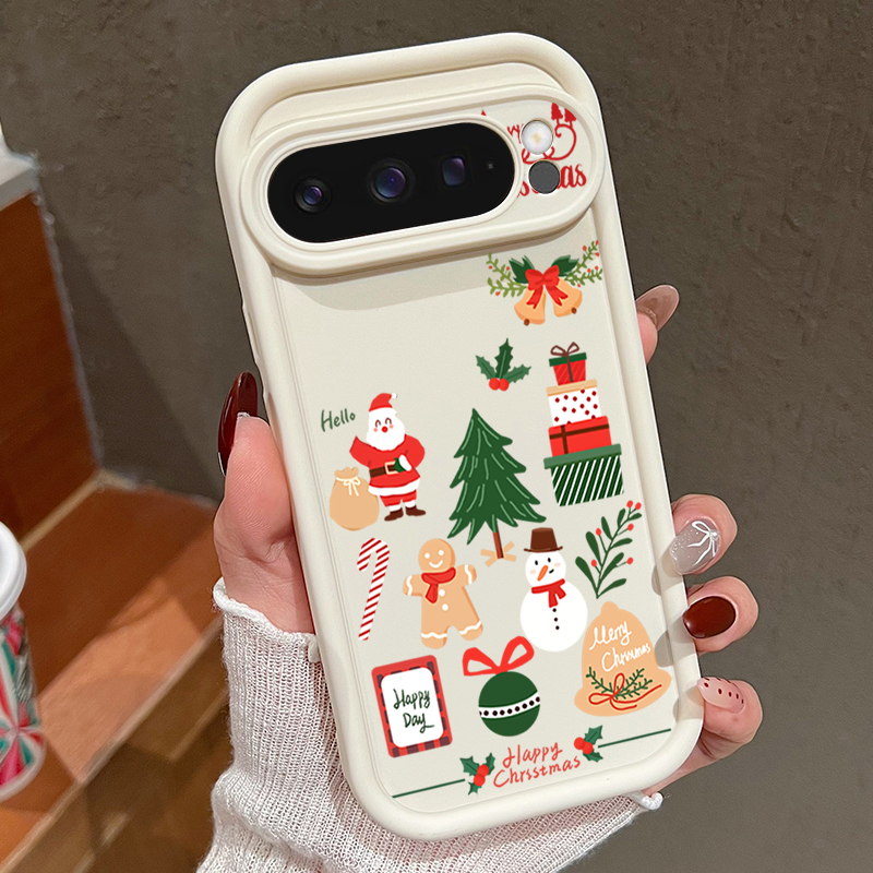 해피 크리스마스 패턴 소프트 TPU 폰 케이스 (구글  - Phone Cases Google Pixel 7 리뷰 및 가격