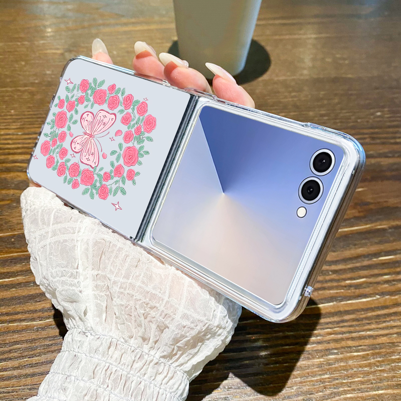 핑크 꽃무늬 폰 케이스 삼성 갤럭시 Z 플립8 플립7  - Phone Cases Z Flip 5 리뷰 및 가격