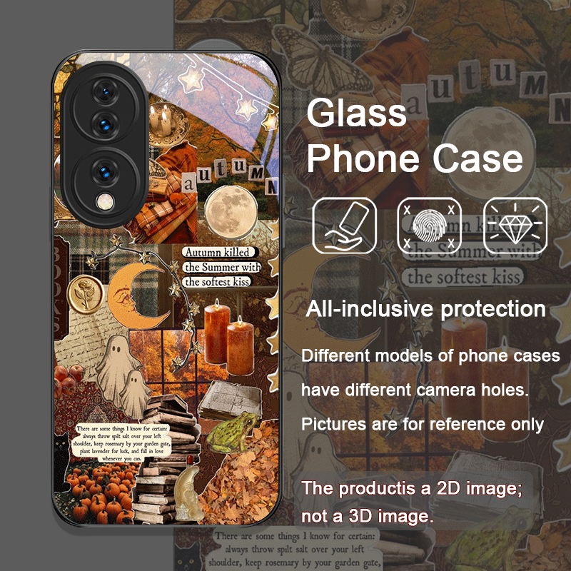 레트로 스타일의 가을 단풍과 호박 무늬가 들어간 격자무 - Huawei Mate 60 리뷰 및 가격