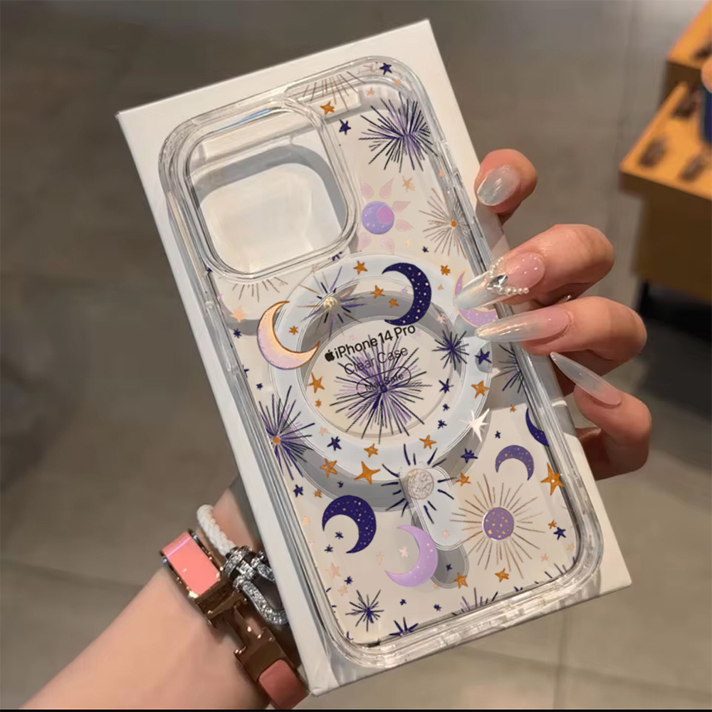 로맨틱한 해와 달 별 무늬 아이폰 17 Pro Max  - Phone Cases With Magsafe 리뷰 및 가격