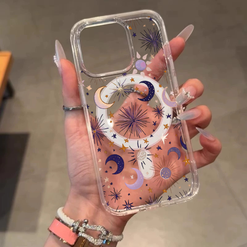 로맨틱한 해와 달 별 무늬 아이폰 17 Pro Max  - Phone Cases With Magsafe 리뷰 및 가격