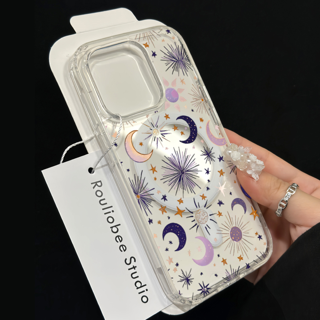 로맨틱한 해와 달 별 무늬 아이폰 17 Pro Max  - Phone Cases With Magsafe 리뷰 및 가격