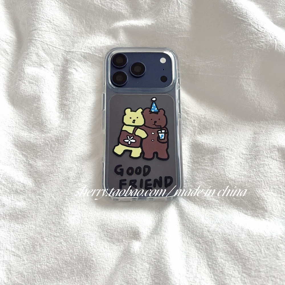 귀여운 노란색 & 갈색 곰돌이 아이폰 케이스 (아이폰  - Phone Cases Yellow 리뷰 및 가격