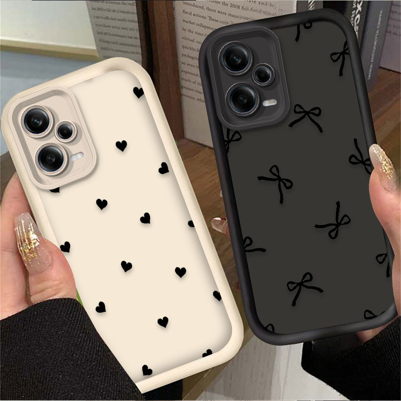 블랙 러브 하트 보우노트 폰 케이스 (샤오미 레드미 노 - Phone Cases Xiaomi 14 리뷰 및 가격